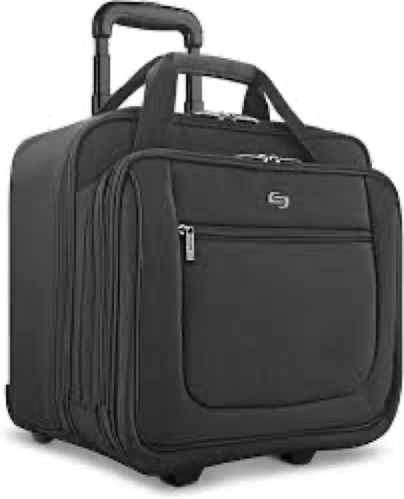 Solo New York Rolling Case with Wheels - Roller Laptop Bag, Wheeled Briefcase for Women & Men, Carry
