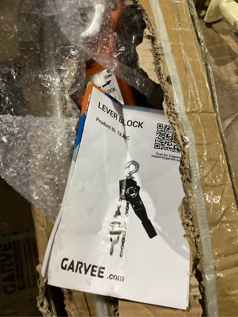 Condition photo showing Good Condition for garvee  heavy duty manual lever chain hoist, 3 ton (6600 lbs) capacity
