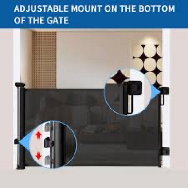 Huafly 98 Inch Retractable Baby Gates Extra Wide, no Drilling Baby Gates for Large Openings, Child G