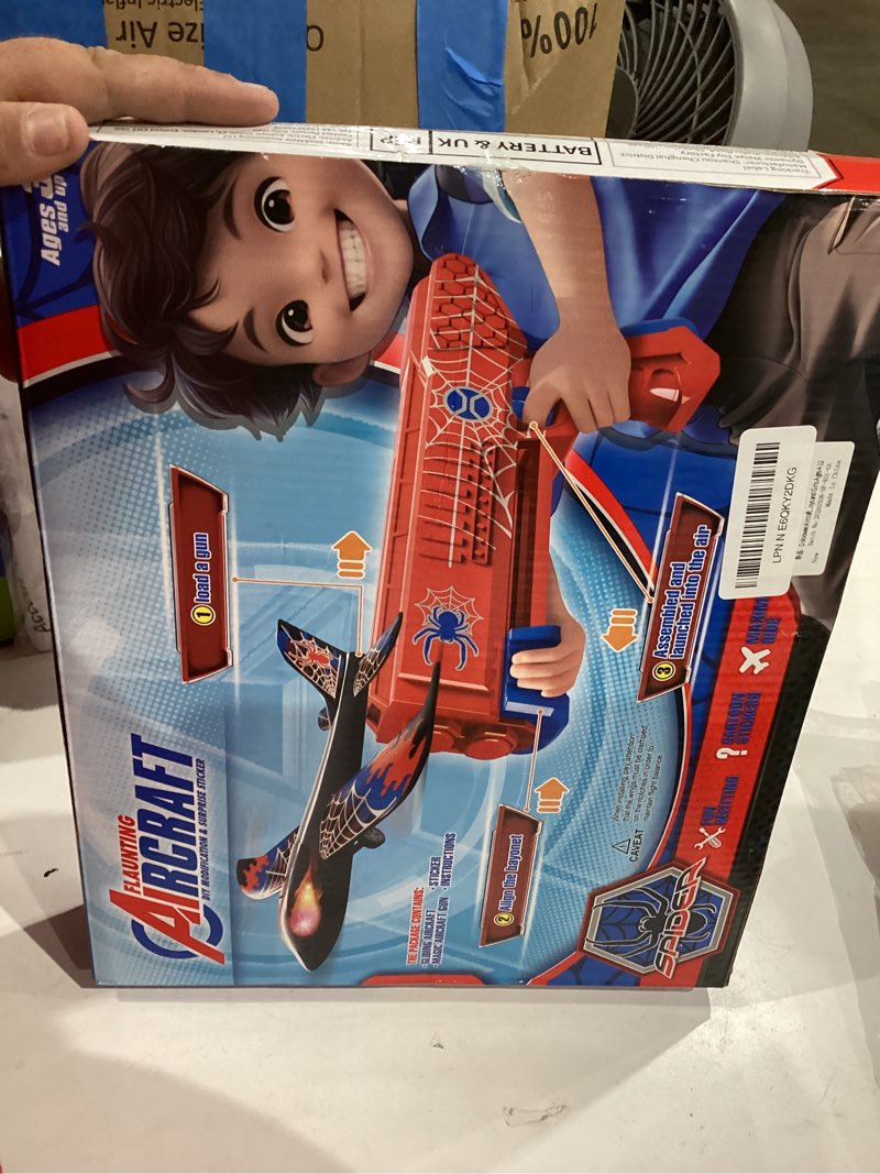 Condition photo showing As Is for doloowee 4 pack airplane launcher toys for kids 4-8, 12.6" foam glider led plane, dual catapult foam plane, outdoor sport flying toys, gifts for 3 4 5 6 7 8 9 10 12 year old boys girls 4 & 2 plane