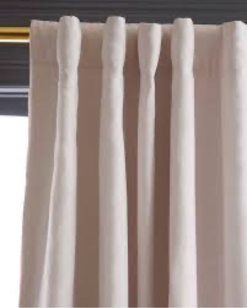quince european linen true blackout curtain light gray  96x120”