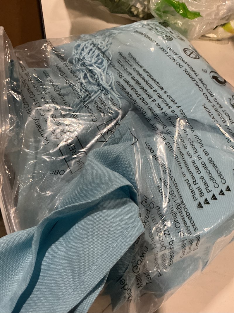 Condition photo showing As Is for graduationmall matte graduation gown cap tassel set 2026 for high school and bachelor 51 sky blue
