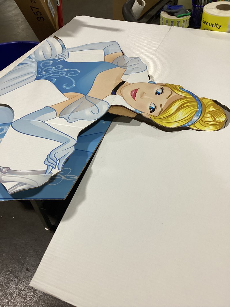 Condition photo showing As Is for Cardboard People Cinderella Life Size Cardboard Cutout Standup - Disney Princess Friendship Adventures Cinderella (Disney Princess Friendship Adventures)