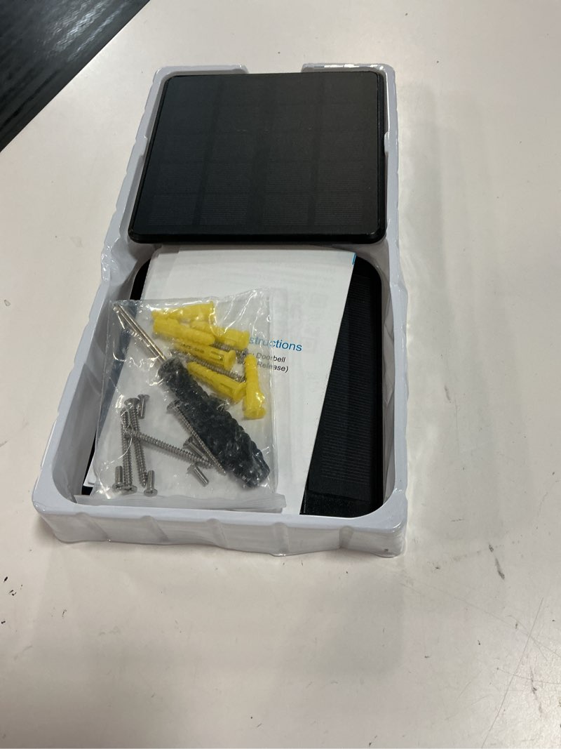 Condition photo showing Good Condition for qibox solar charger only compatible with battery doorbell (usb-c port) waterproof continuously solar panel, adjustable panel, not for micro usb or other plug-type doorbells usb-c port only