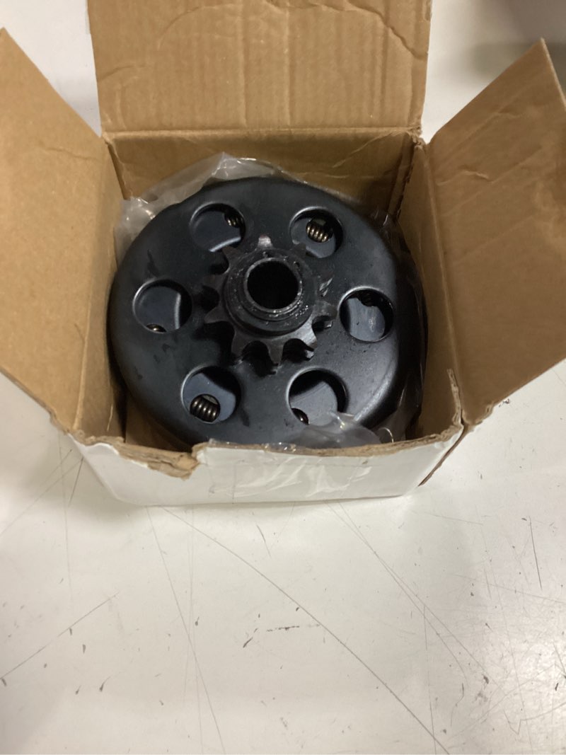 Condition photo showing As Is for centrifugal clutch 5/8" shaft and 10 tooth fit for #40/41/420 chain sprocket for go-karts mini bike lawnmower engine 6.5hp 5/8" bore 10t
