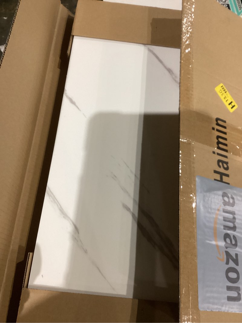 Condition photo showing Good Condition for Haimin Wall Panels Peel and Stick 20 Pieces 23.6x11.8in (38.7 Sq. Ft. Coverage) Lightweight Backsplash Marble Look Tile?not Real Marble, Ideal for Kitchen Bathrooms Living Rooms Bedrooms (White-JSB)