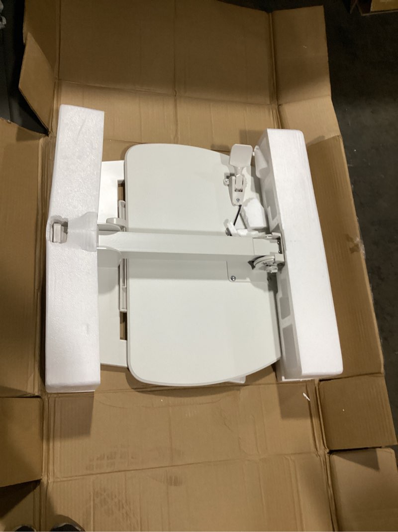 Condition photo showing Good Condition for monomi 25“ mobile folding desk,pneumatic sit-stand table,no assembly,white white 25.6"