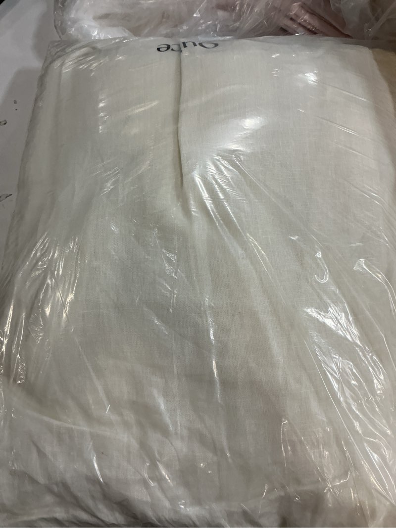 Condition photo showing Good Condition for european linen duvet cover set, full/queen, ivory