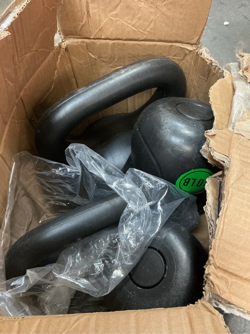 Condition photo showing Good Condition for Fitvids Wide Grip 3-Piece Kettlebell Exercise Fitness Weight Set, Include 5 lbs, 10 lbs, 15 lbs and 20 lbs, Set of 3 or Set of 4 50LB Set of 4: 5/10/15/20LB