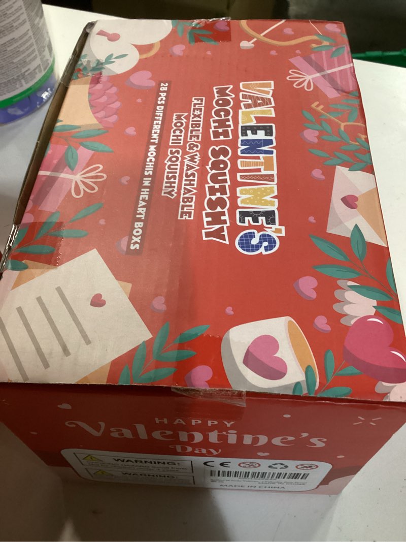 Condition photo showing New/Like New for Budbof 28 Packs Valentines Day Gifts For Kids, Cute Mochi Squishy Toys and Valentines Cards with Hearts Box for School Boys Girls Exchange Gifts Classroom Prizes Valentine Party Favors Style A