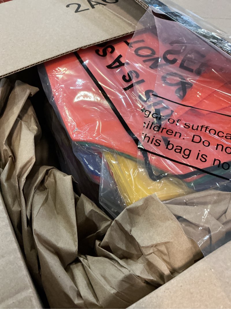 Condition photo showing Good Condition for talltalk 120 pcs rainbow gift bags bulk reusable colorful non woven tote bags with handle for shopping grocery party boutiques retail vibrant colors