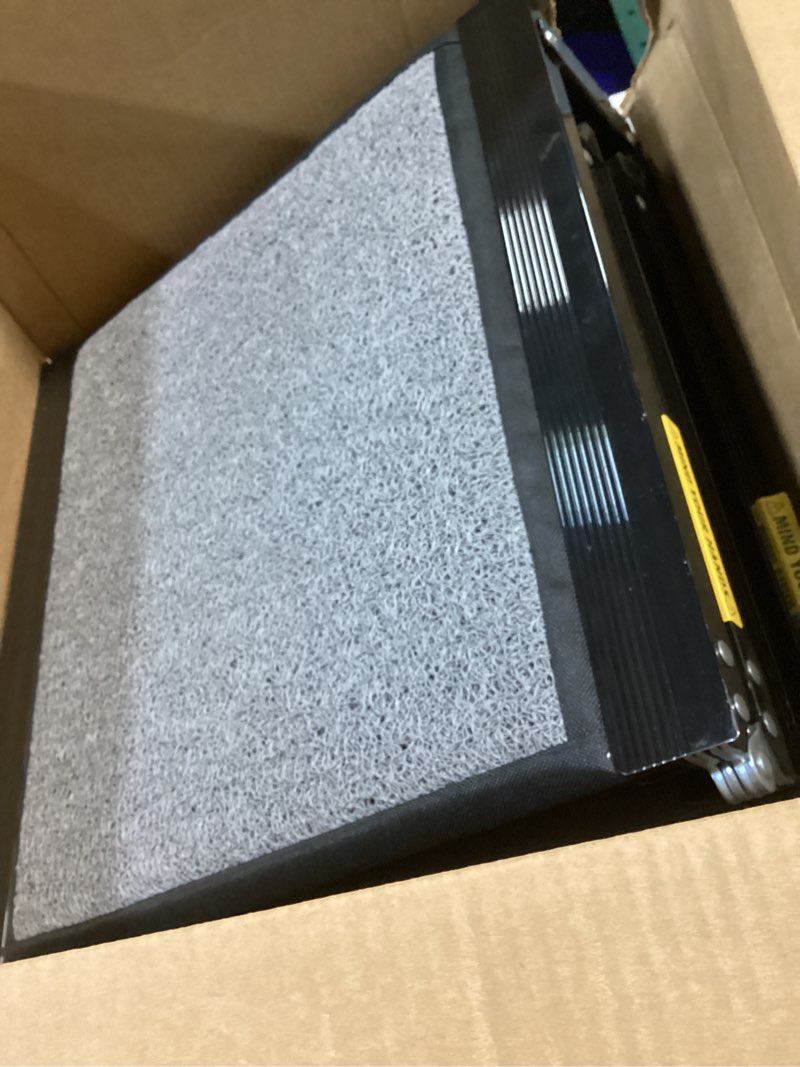 Condition photo showing Good Condition for dog ramp for car 63" long & 17" wide portable dog ramps for large dogs with non-slip rug surface dog car ramp for suv car & truck, folding dog ramp up to 250lbs 63" l x 17.2" w with dog pattern upgraded