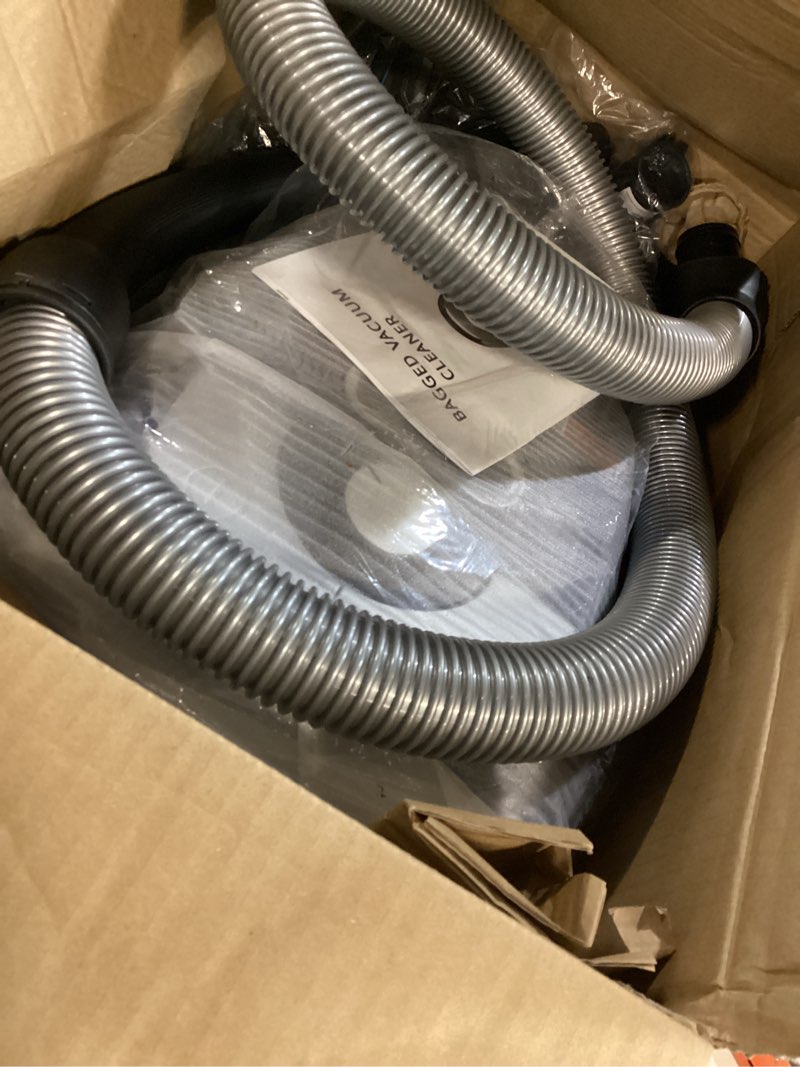 Condition photo showing Good Condition for aspiron canister vacuum, 1600w/40kpa canister bagged vacuum, 4qt dust bag, h13 hepa filter, 5 tools, pet-friendly,variable power control,for carpets, hardwood floors, stairs, pet hair, household blue