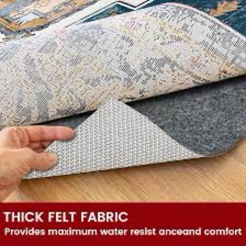 Waterproof Non-Slip 1/4” Extra Thick 8x10 ft Rug Pad for Large Area Rugs Durable Felt Floor Protecti