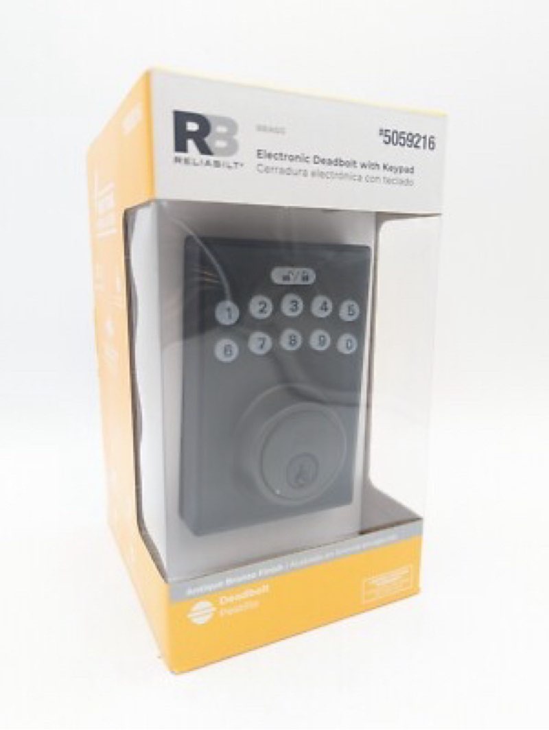 reliabilt electronic keypad deadbolt door lock 5059217 matte black