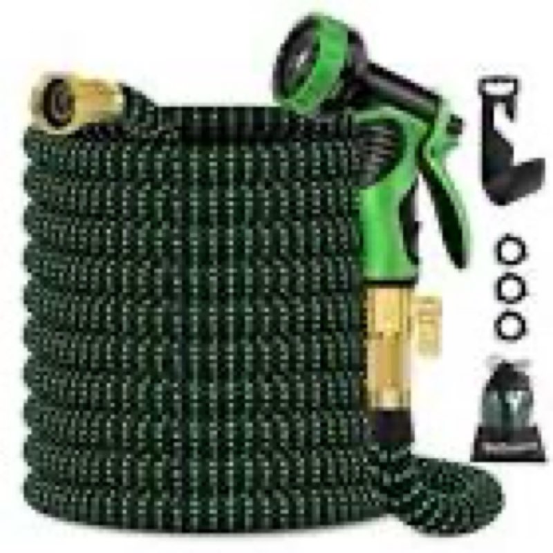 100 FT Expandable Garden Hose-2026 Upgraded Lightweight Flexible Water Hose with 10 Pattern Nozzle,5