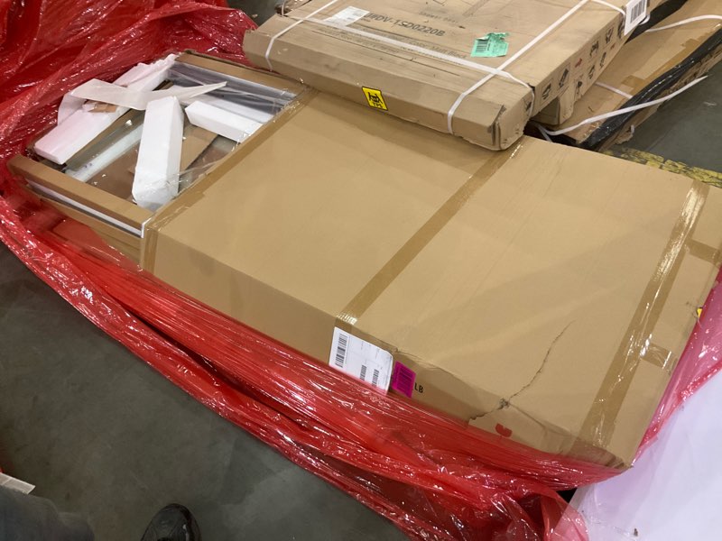 Condition photo showing As Is for DreamLine Encore 44-48 in. W x 76 in. H Semi-Frameless Bypass Shower Door in Satin Black, SHDR-1648760-09