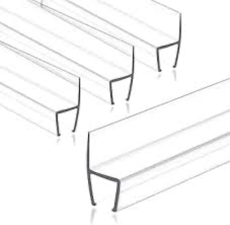 dzhuywer frameless shower door seal strip 2 pack x 78 inch h for 1/4" thick glass shower door side s