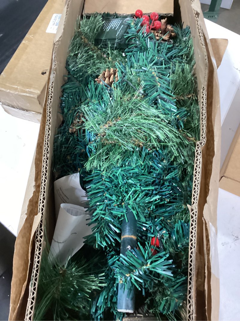 Condition photo showing Good Condition for 4FT Prelit Christmas Tree 2-Pack Artificial Potted Christmas Tree with 100 Warm White LEDs Battery Powered & 8 Lighting Modes for Xmas Porch Entrance Decorations Christmas Trees-warm White