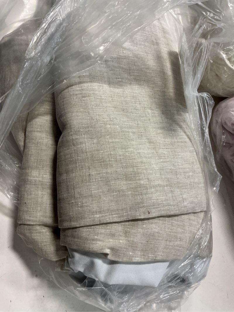 Condition photo showing Good Condition for european linen true blackout curtain - single panel, 48x96, flax