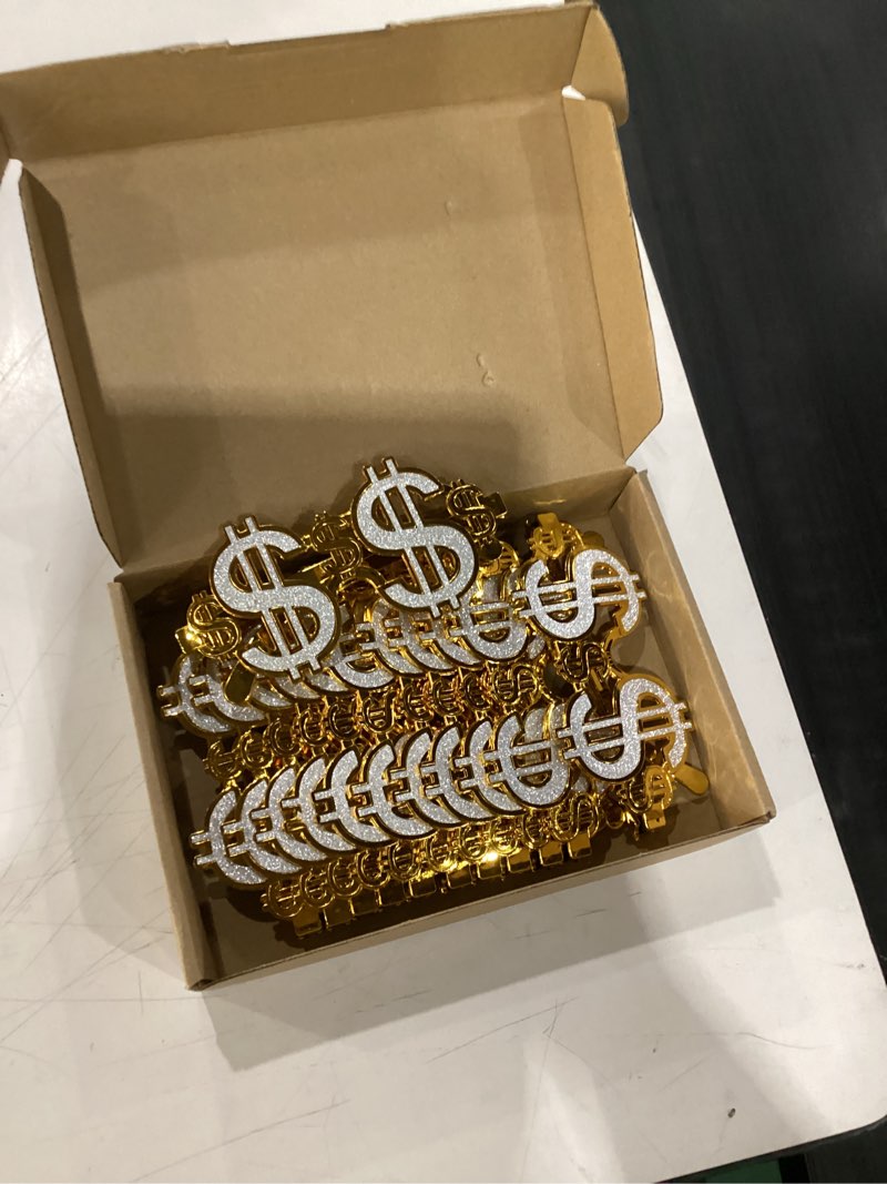 Condition photo showing Good Condition for bencailor christmas gold dollar sign sunglasses 80s 90s hip hop costumes money glasses funny sunglasses cosplay party gold color 12