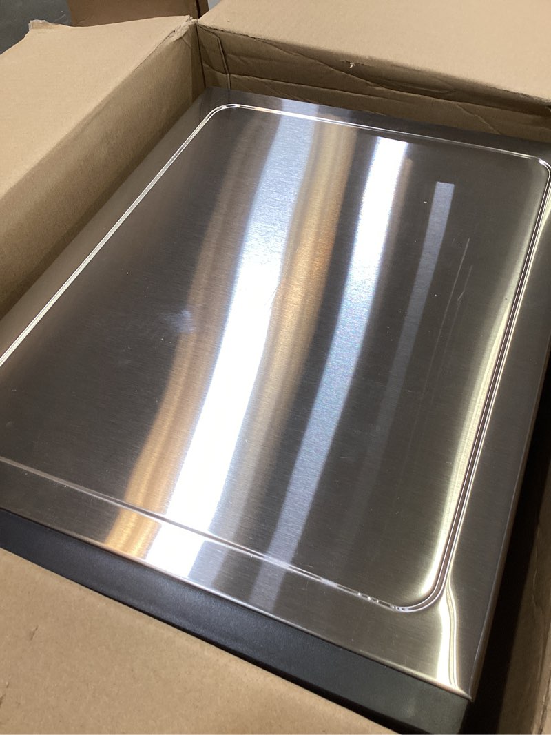Condition photo showing As Is for cosori food dehydrator, bigger than 7 trays with large 6.5" drying space, 600w power saves more time than 480w, 165°f dehydrated dryer for jerky, herbs, meat, fruit, and yogurt, silver,stainless steel silver 6 trays dehydrator
