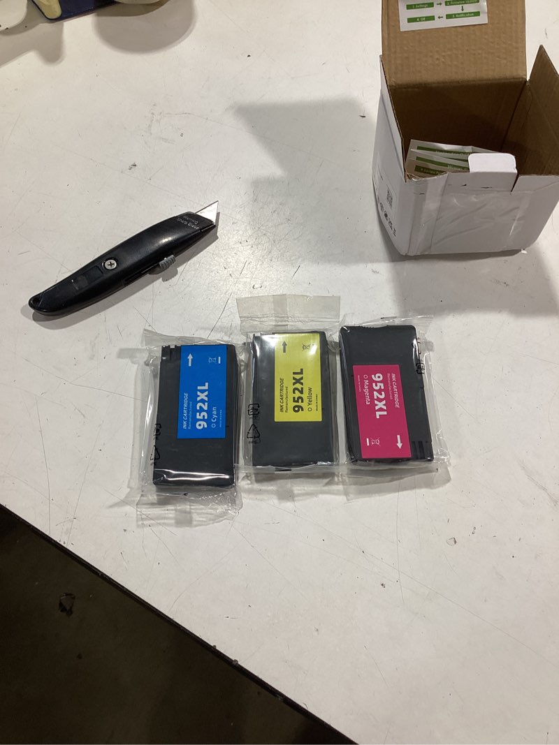 Condition photo showing Good Condition for 952xl cyan, magenta, yellow ink cartridges (3-pack color) replacement for hp 952 952xl ink for officejet 8702 officejet pro 7720 7740 8210 8710 8720 8730 8740 printer