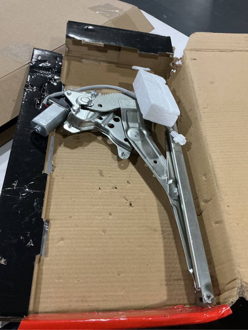 Condition photo showing As Is for a-premium power window regulator with motor front passenger side compatible with toyota corolla sedan 1998-2002 front right passenger side front passenger (rh)