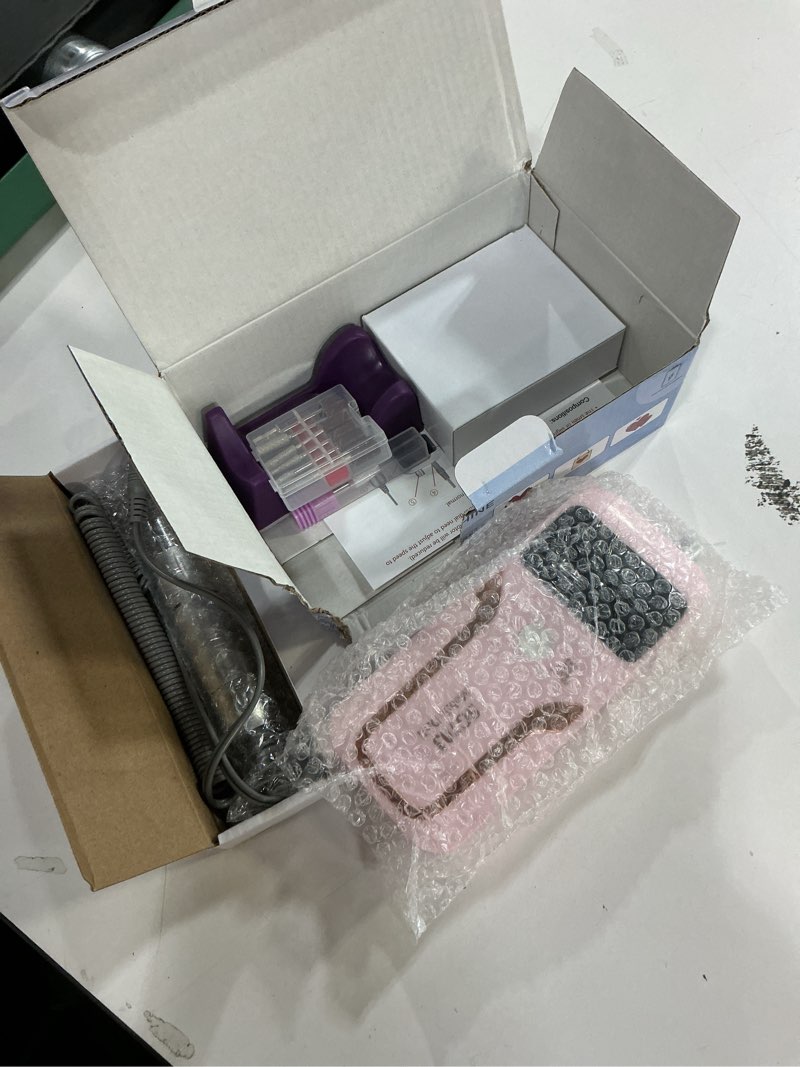 Condition photo showing Good Condition for Portable Nail Drill Professional 35000 RPM, Rechargeable Electric Nail File Machine Cordless E-File for Acrylic Gel Polishing Removing with Bits Kit for Manicure Salon Home, Pink