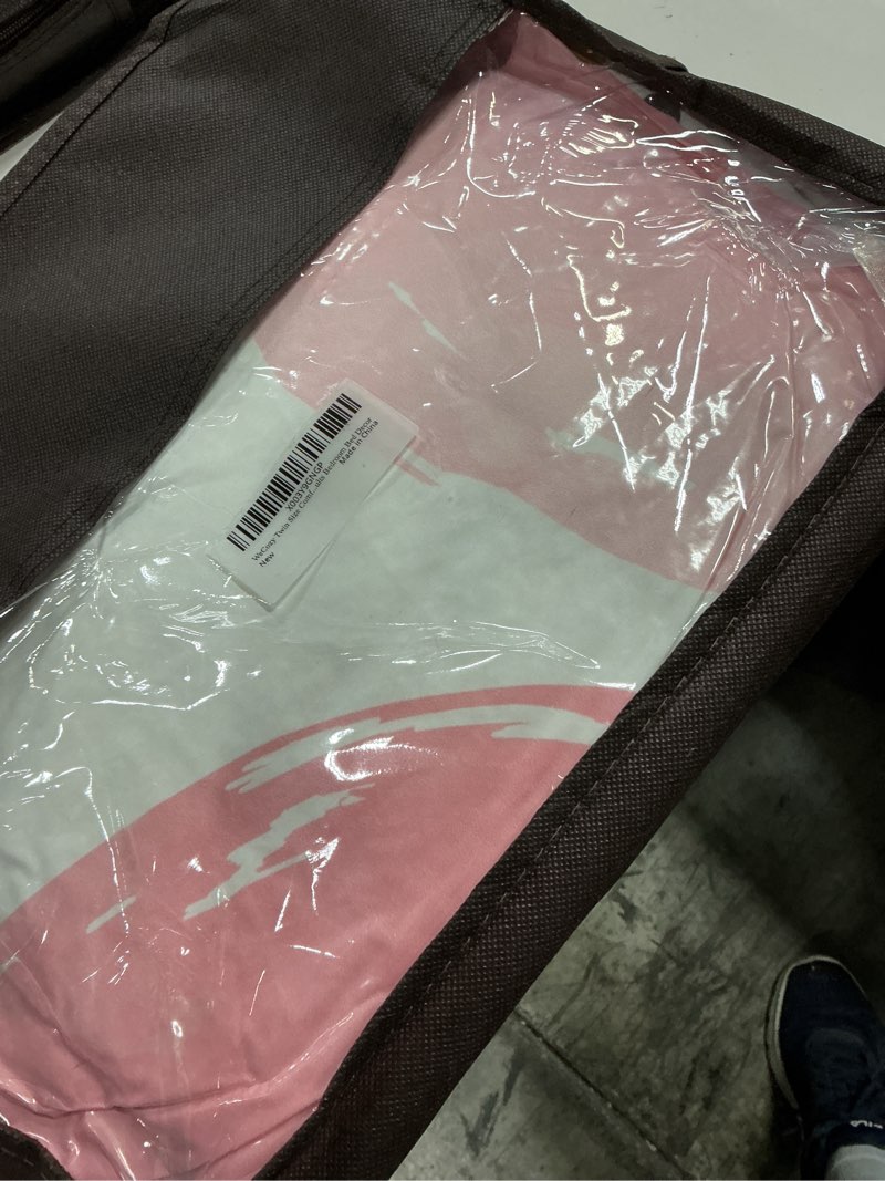 Condition photo showing New/Like New for WeCozy Twin Size Comforter Set with Pillowcase, Pink Golden Dot Polka Soft 2 Pcs Bedding for Kids and Adults Bedroom Bed Decor Twin Multi 13