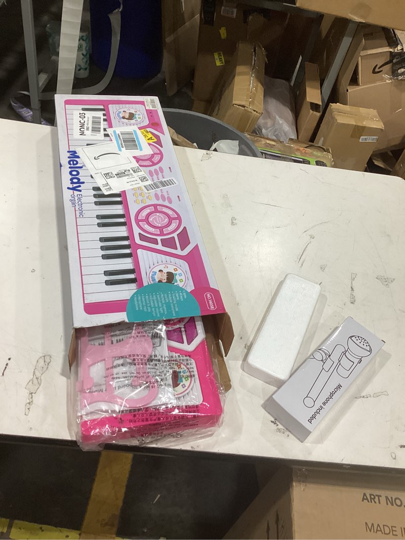 Condition photo showing New/Like New for toys for 3+ year old girls gift: 49 keys kids piano keyboard multifunctional educational musical instrument toy with microphone, earphone, dual speakers, birthday and xmas gifts for 3+ girls toys 49 keys piano toy