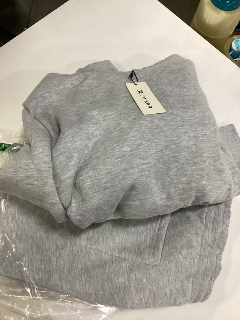 Condition photo showing New/Like New for (Set XX-Large )JMIERR Men's 2 Piece Outfits Hoodie Sweatshirt Tracksuit & Joggers Sweatpants Sweatsuit Set XX-Large Light Grey
