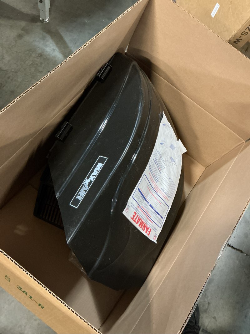 Condition photo showing As Is for maxxair fanmate 00-955002 fan/vent cover with ez clip hardware, constant airflow, super tough, black