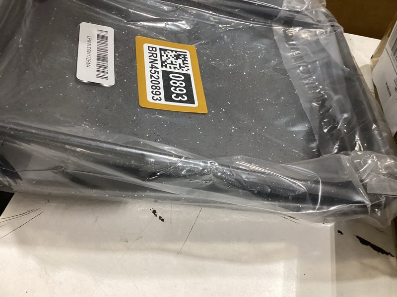 Condition photo showing New/Like New for walooza 11 inch nonstick baking sheets set of 2, carbon steel cookie sheets for baking, heavy duty & stackable baking pans for oven, non toxic & easy clean, 11x9 inch baking trays 11 x 9 x 1 inch gray marble