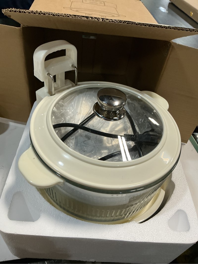 Condition photo showing As Is for 5L Low Carb Rice Cooker,Multifunction Smart Rice Cooker - 4H Keep Warm,Digital Display,Timer & Reservation Function,Suitable for Cooking,Simmering,Stewing,and Steaming