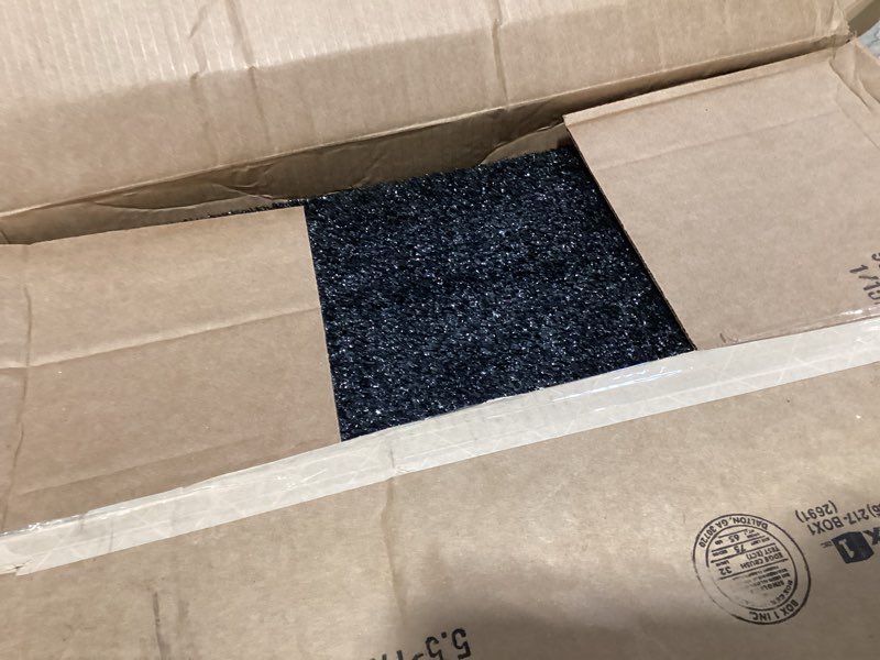 Condition photo showing Good Condition for garland rug artificial grass 5 ft. x 8 ft. large indoor/outdoor area rug black -lush black, durable, and low-maintenance for patios, lawns, and more black 5' x 8' (rectangular)