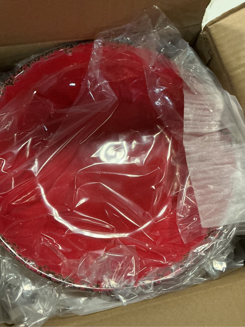 Condition photo showing New/Like New for vintage pasta bowl, melamine pasta bowls set of 6, 42 oz large corlorful serving bowl for kitchen, dishwasher safe salad,soup,fruit, dinner bowls, shallow pasta plates. multi-color…