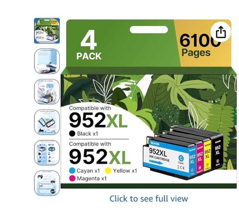 952xl ink cartridges (4-pack) for hp 952xl ink cartridges combo pack high yield work for hp officeje