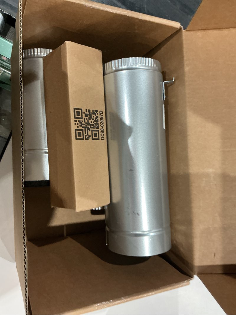 Condition photo showing As Is for incomplete missing pieces samsung side vent kit for electric and gas dryers to be vented, all parts included, dv-2a/xaa