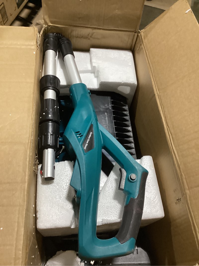 Condition photo showing As Is for Cordless Snow Shovel with Wheels, 17-Inch Electric Snow Blower, 18V 2x4.5Ah Battery Powered Brushless Motor, 25ft Throwing Distance, Winter Removal Tool for Driveway Sidewalk Patio