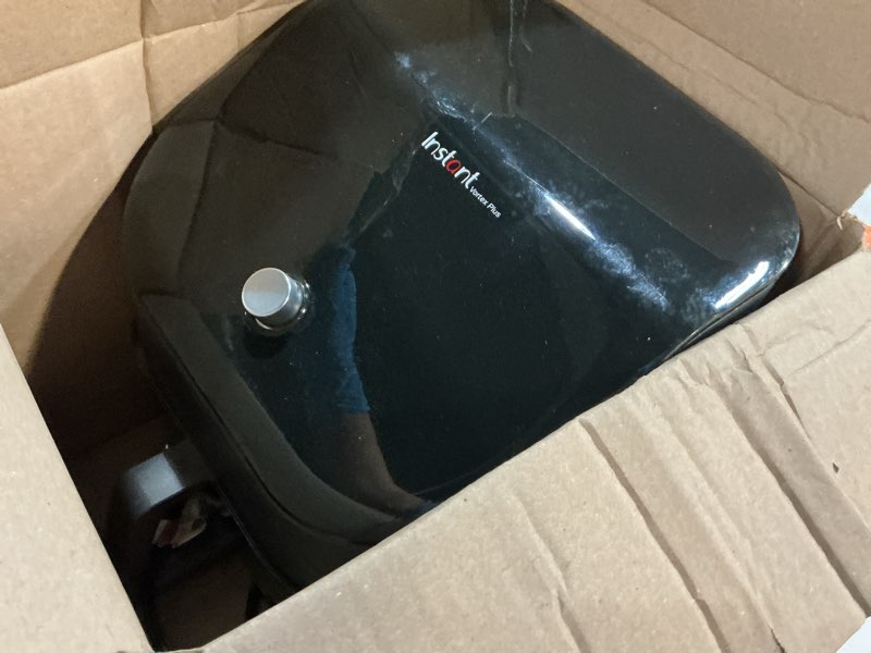 Condition photo showing As Is for Instant Pot Vortex Plus 6QT ClearCook Air Fryer, Clear Windows, Custom Program Options, 6-in-1 Functions, Crisps, Broils, Roasts, Dehydrates, Bakes, Reheats, from the Makers of Instant Pot, Black Vortex Plus 6 quarts