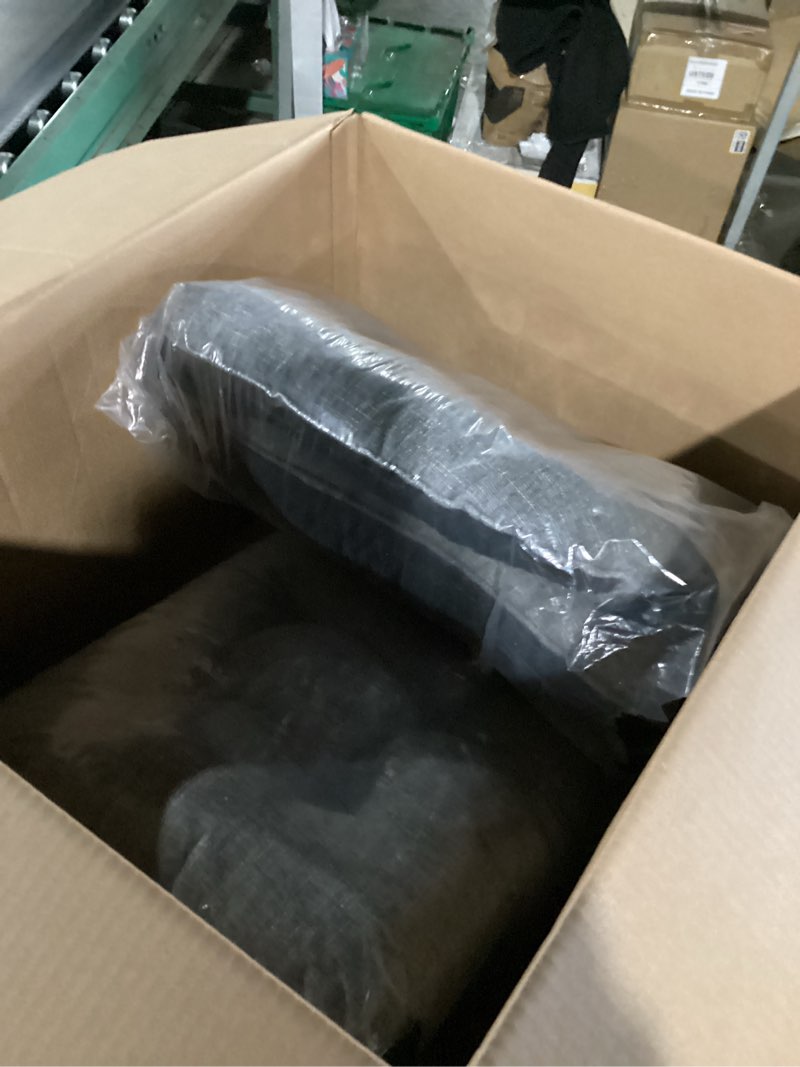 Condition photo showing Good Condition for chair cushions for dining chairs set of 4, kitchen chair cushions, chair pads with ties and non slip backing, tufted memory foam seat cushion 4 pack, 18" x 18" x 4", dark gray 18" x 18" x 4" dark gray 4