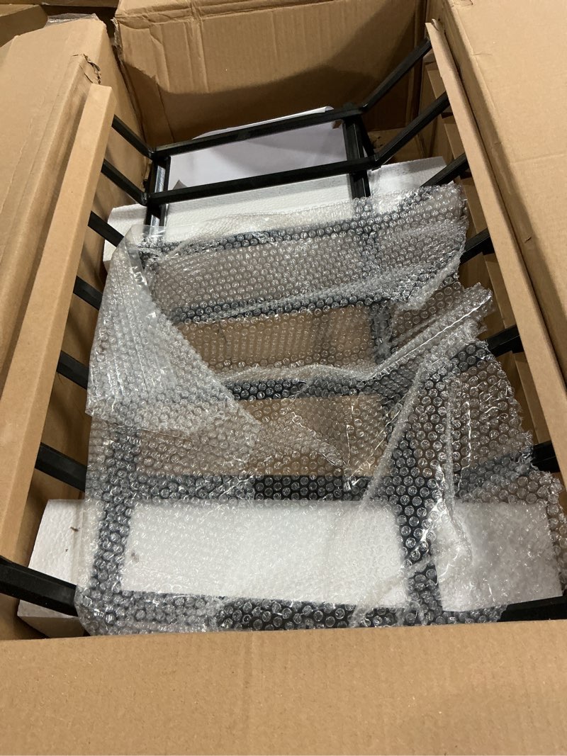 Condition photo showing Good Condition for AMAGABELI GARDEN & HOME Fireplace Grate 30 inch Fire Pit Grate Fire Place Log Holder Wrought Iron Heavy Duty Solid Steel Indoor Outdoor Camping Hearth Firepit Firewood Wood Burning Rack Stove 30 inch Hexagon Cast Iron Bar