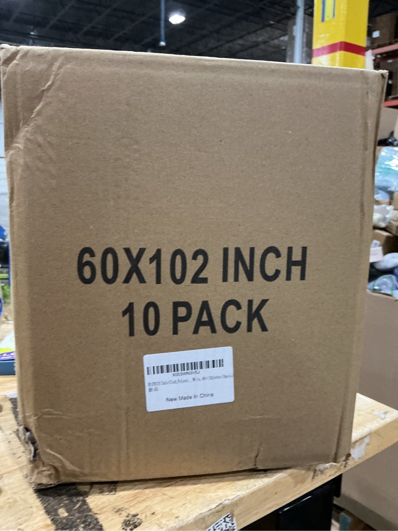 Condition photo showing New/Like New for wigenius 10 pack white table cloth rectangle tablecloths 60x102 inch,polyester table cloth for 6 foot rectangle tables,wrinkle resistant washable fabric table covers for party,wedding banquet white 60x102 in-10pack