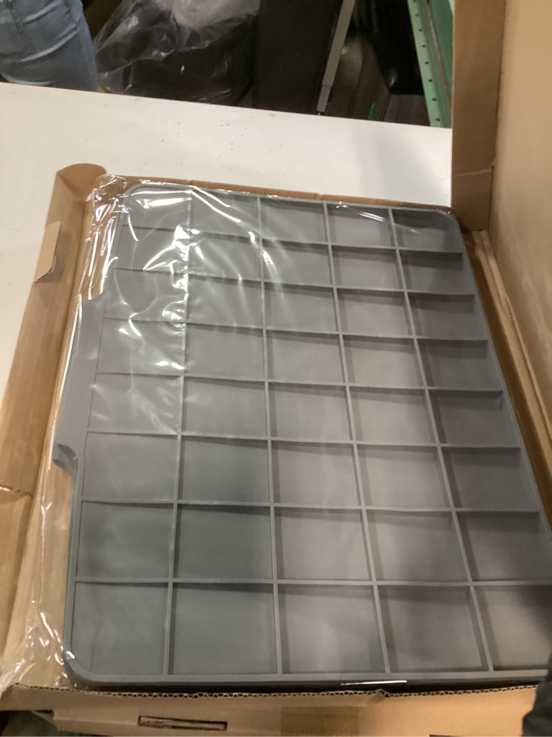 Condition photo showing Good Condition for Dish Drying Mat, Stone Drying Mat for Kitchen Counter with Built-in Drain, Non-Slip Drying Matt Kitchen Counter, Heat Resistant Silicone Drying Mat, Dish Drying Pad, 2 Pcs(Grey 19.7" x 17") 19.7" x 17" Grey-2pcs