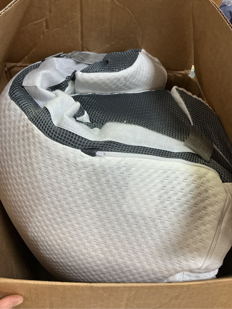 Condition photo showing As Is for KGAUT 4PCS Orthopedic Bed Wedge Pillow Set, Adjustable Curve Memory Foam Wedge Pillow, Pillow Wedges