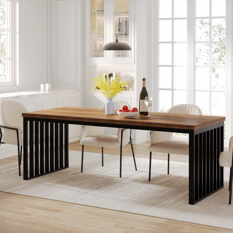 Modern Dining Table, 78.74 inches Sturdy Kitchen Table