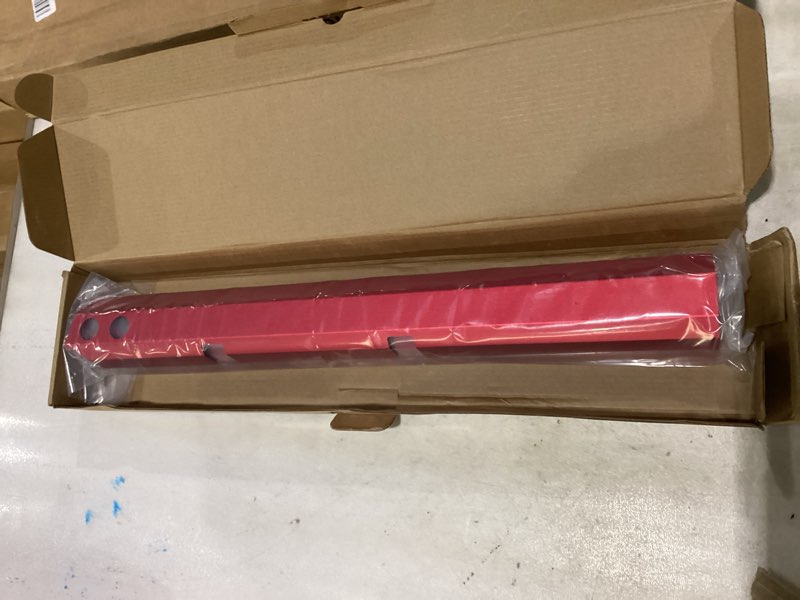 Condition photo showing As Is for engine compartment pull bar trim strip compatible with chevrolet corvette c8 2020-2025, aluminum engine bay strut bar trim cover accessories, 2pcs (red)