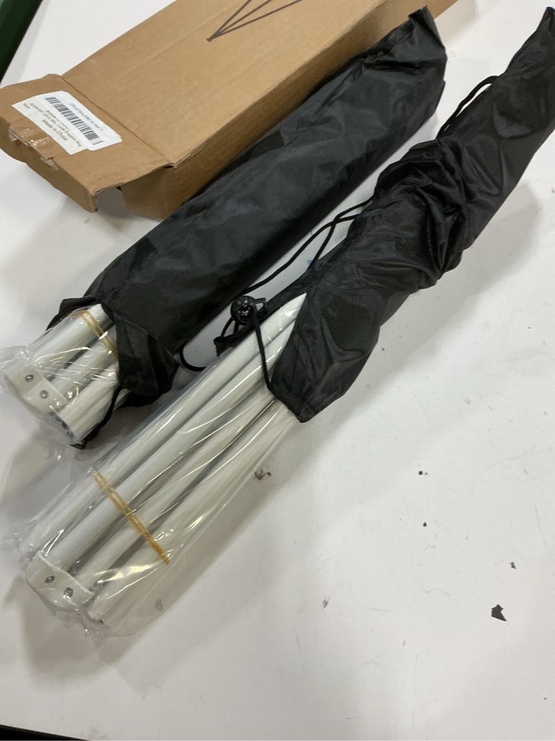 Condition photo showing Good Condition for 2pcs white easel stand for wedding sign stand, 66 inch lightweight adjustable art poster stands for display, wedding welcome sign, white metal display easel with portable bag white 2 pcs