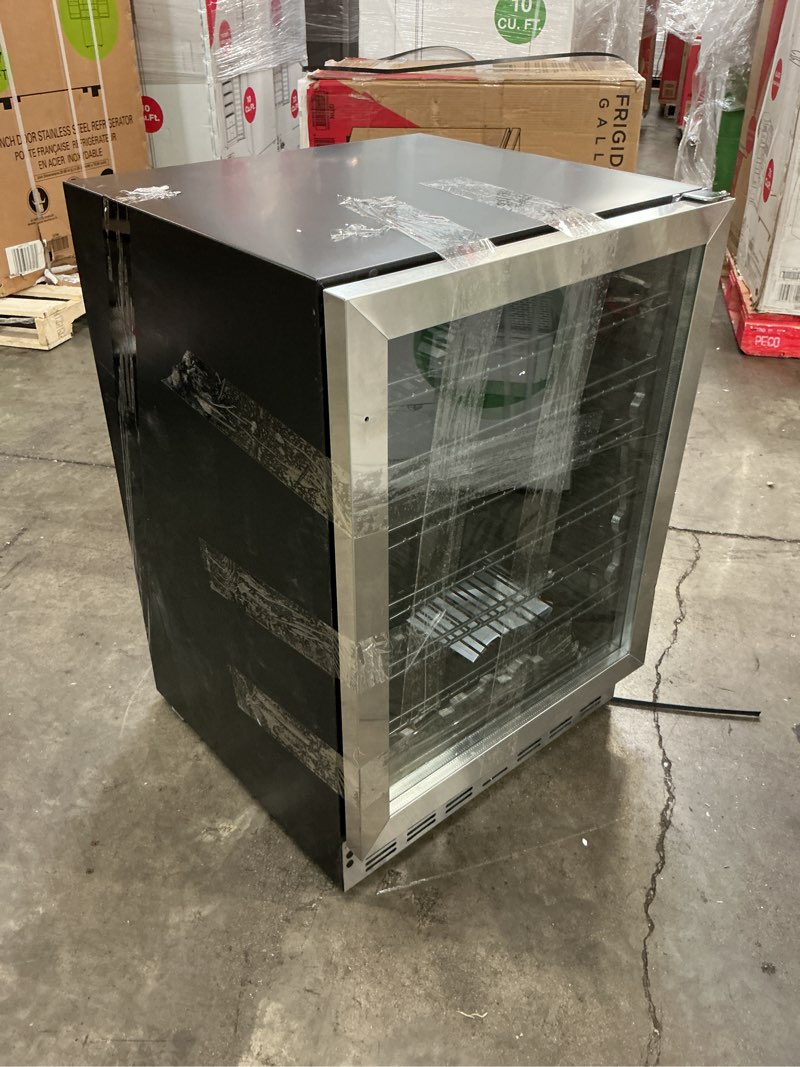 Condition photo showing As Is for 5.1 CU FT. BUILT-IN WINE/BEVERAGE FRIDGE-STAINLESS STEEL